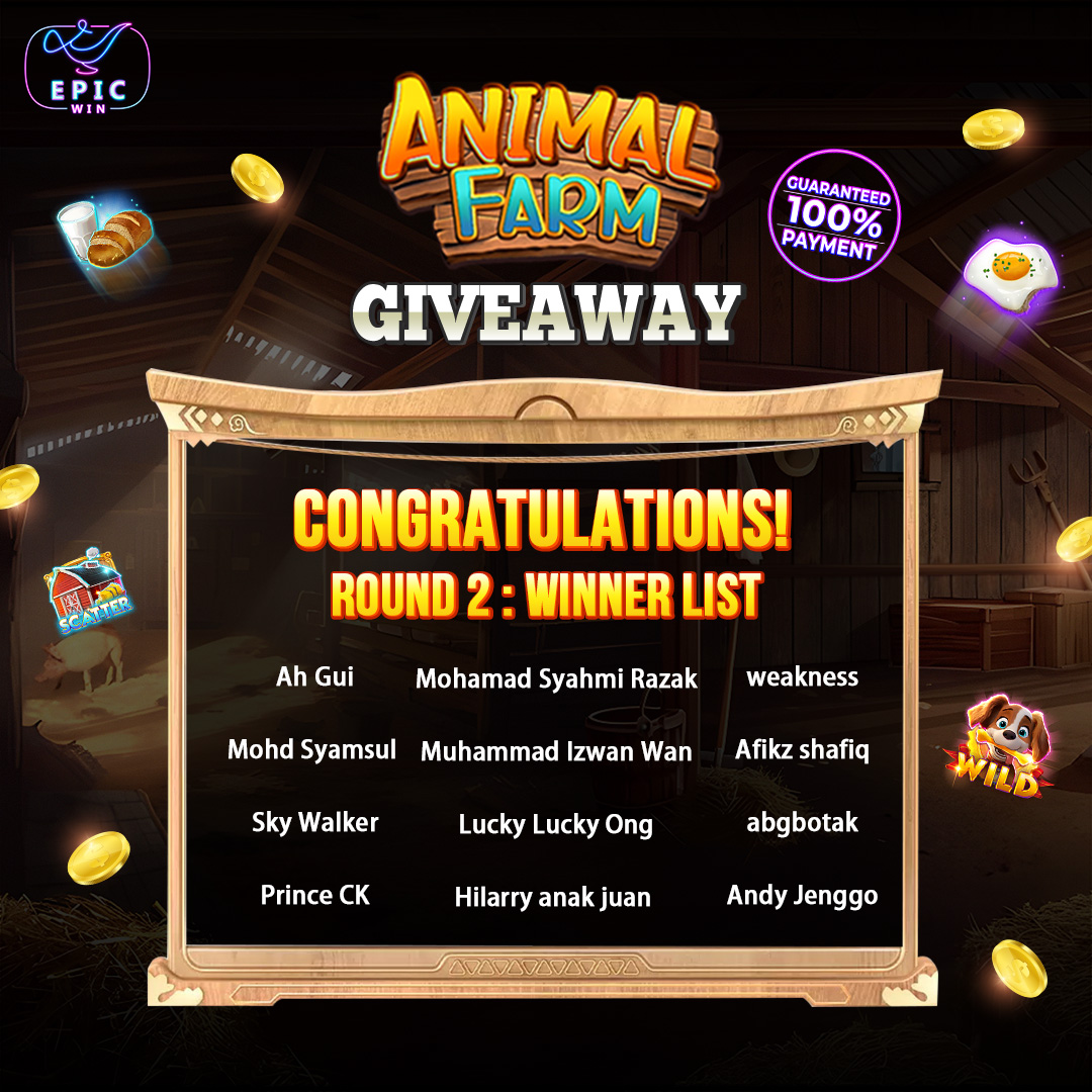 R2 ENG Animal Farm Giveaway Winner List